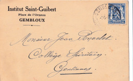 CP GEMBLOUX Institut Saint Guibert Place De L'Orneau Obl 7 V 1945  - Gembloux