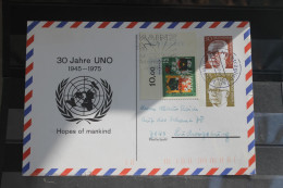 Deutschland 1975; Ganzsache 30 Jahre UNO; Wertstempel: Heinemann, Nachträglich Entwertet - Postales Privados - Usados
