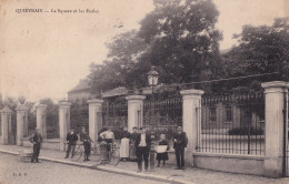 Ancienne CP  QUIEVRAIN Le Square Et Les écoles 1909 - Quiévrain