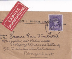 Manchon Imprimé TP 322 En Exprès De HOBOKEN 9 X 1933 Vers Borgerhout - RR ! - 1931-1934 Mütze (Képi)