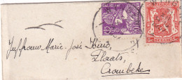 Mini Carte De Visite Avec Contenu TP 338 Mercure  Obl WINGENE 31 XII 1937  Pas Courant  - 1932 Ceres Und Mercure