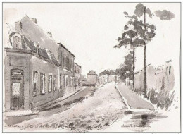 Delcampe - Jolie Aquarelle De HERSEAUX (Petit Audenaerde) - De Jean DEROUBAIX (MOUSCRON) - Acquarelli