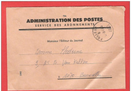 Document Postal : L Franchise Administration Des Postes Service Des Abonnements Obl POLLEUR B - 19 IX 76 - Portofreiheit