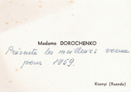 Carte De Visite Ancienne CONGO BELGE Kisenyi Madame DOROCHENKO - Cartes De Visite