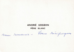 Carte De Visite Ancienne CONGO BELGE ANDRE SOSSON Père Blanc - Cartes De Visite