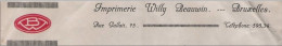 Ancienne Facture Oude Factuur SCHAERBEEK 75, Rue Gallait Imprimerie Travaux Typo Willy BEAUWIN 1931 - Imprenta & Papelería