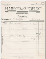 Ancienne Facture Confection H.MEYER & Cie ERFURT  1936 - Other & Unclassified