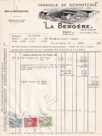 Ancienne Facture DIEST Fabrique Bonneterie La Bergère Chaussée De Hasselt   1942 + Timbres Fiscaux - Vestiario & Tessile