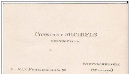 Ancienne Carte De Visite DeConstant Michiels - Beenhouwer - L.Van Frachenlaan, 29 Te STEENOCKERZEEL (Wambeek) - Cartes De Visite