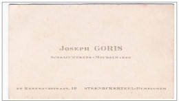 Ancienne Carte De Visite De Joseph Goris : Schrijnwerker,Meubelmaker - De Kerkhovestraat, 19  STEENOCKERZEEL/HUMELGEM - Cartes De Visite