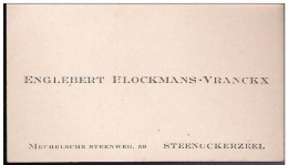 Ancienne Carte De Visite De Englebert Blockmans -Vranckx - Mechelsche Stw, 59 Te STEENOCKERZEEL - Cartes De Visite