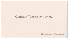 Ancienne Carte De Visite De Constant Tanghe - De Groote   Te STEENOCKERZEEL (Cortenberg) - Cartes De Visite