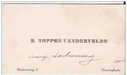 Ancienne Carte De Visite : R.Noppen - Vandervelde - Molenweg, 8  Te NOSSEGHEM / NOSSEGEM - Cartes De Visite