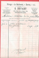Ancienne  Facture Vitrage Serre DRUART 174 Rue De La Poste à SCHAERBEEK Bruxelles 6 VI 1898 - 1800 – 1899