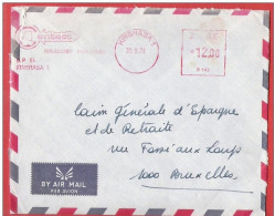 ZAIRE : L Par Avion By Air Mail Obl Mécanique  KINSHASA 1 - 30 IX 1974 Avec Publicité  Clef CONTACT Relations Publiques - Andere & Zonder Classificatie