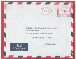 ZAIRE : L Par Avion By Air Mail Obl Mécanique  KINSHASA 1 9 X 1974 Vers La Belgique - Sonstige & Ohne Zuordnung