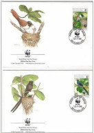 WWF FDC - SEYCHELLES : 4 Enveloppes Illustrées (12 VII 1996) + 4 TP¨neufs - Oiseau, Bird, Ucello, Vogel - Otros & Sin Clasificación