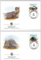 WWF FDC - MALI : 4 Enveloppes Illustrées (10 II 1998)  - Porc épic - Autres & Non Classés