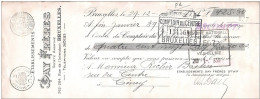 TP  431 Poortman Mandat (ou Reçu) Pub DAY FRERES 262-264 Rue De L'intendant Bruxelles  Anderlecht ? 1939  + Fiscal - Dokumente