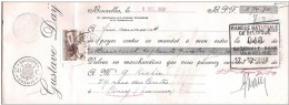 TP 486 Expo Liège Mandat (ou Reçu) Pub  GUSTAVE DAY 37, Montagne Aux Herbes Potagères  BRUXELLES 1938  + Timbre Fiscal - Documenten