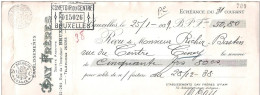 TP 485 Expo Liège Mandat (ou Reçu) Pub DAY FRERES 262-264 Rue De L'intendant Bruxelles  Anderlecht ? 1939  + Fiscal - Documents