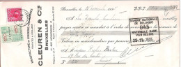 TP 403 ALbert III Mandat (ou Reçu) Pub Lingerie Cravate CLEUREN 41, Tue Locquenghien  BRUXELLES 1935  + Fiscal - Dokumente