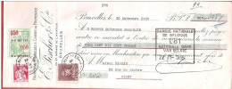 TP 321  Képi Sur  Mandat (ou Reçu) Pub  Parapluie Canne FISCHER 25-27 Square De L'aviation ANDERLECHT 1935  + Fiscal - Documents