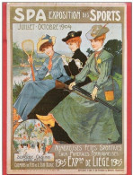 TENNIS GOLF CHASSE SPA Reproduction D'une Affiche Ancienne Exposition Des Sports 1905 - Spa