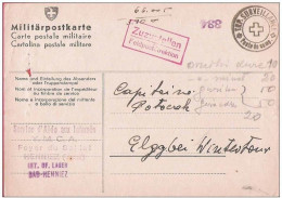 SUISSE CP Militaire Camp Internement HENNIEZ Y M C A Interné Polonais Poland Internierung Militërpostkarte Surveillance - Camps De Prisonniers