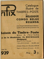 PRIFIX  Catalogue Illustré De TP édition De 1939  BELGIQUE CONGO BELGE RUANDA - Belgio