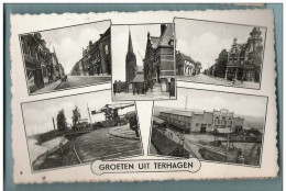 PK Groeten Uit TERHAGEN (Rumst) 5 Views - 2 Trous Agrafes - J.VAN CAMP Kerkstraat, 16 - Rumst