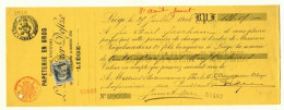 PERFORE LIEGE  Duvivier Defize Papiers En Gros Papeterie  Rue St Paul  Grosse Barbe TP 76  Obl 2 VIII 1908 - 1863-09