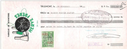 Mandat Pub Ill HERVE FRERES  Bonneterie  Tricot  TIRLEMONT 1938 +  Timbre Fiscal - Dokumente