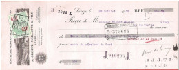 Mandat (ou Reçu) Pub Ill  Bonneterie Velours DE Groeve MArCOTTE à LEUZE  1935 + Fiscal - Documentos
