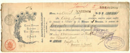 MONS Place Louise, 6 Mandat   Ill. Cartes Postales + Vues Arthur DUWEZ DELCOURT 30 IV 1909 - Documenti
