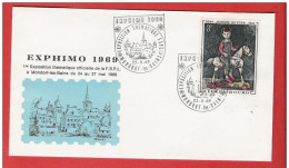 LUXEMBOURG  émission JOSEPH KUTTER (1894 - 1941) 2 Lettres  Obl Exposition Thématique F.S.P.L. Exphimo 1969 25 Mai 1969 - Storia Postale