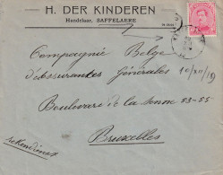 L H. DER KINDEREN Handelaar TP 138 Obl 10 XII 19 Sans Année Vers Bruxelles - Fortune - Fortune (1919)