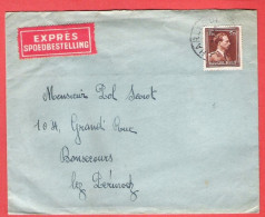 L EXPRES SPOEDBESTELLING TP 645 Léopold III Obl CHARLEROI 27 VII 44 Vers Bonsecours - 1934-1935 Leopoldo III