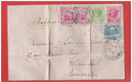 L (plis) TP MONACO Principauté Obl MONTE CARLO Vers Schaerbeek (cachet De Facteur) Belgique - Storia Postale