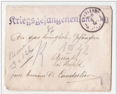 L (ouverte) Envoyée De CHARLEROI  3 I 1916 Griffe KRIEGSGEFANGENENSENDUNG  Königliche Gefängnis  ANRATH Bei CREFELD - Prigionieri