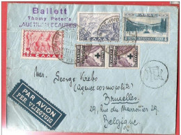 GRECE  L Par Avion Vers Bruxelles  AThènes 18 I 1938 Vers Bruxelles - ...-1861 Prephilately