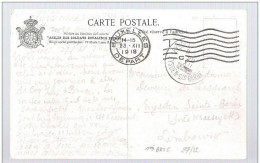 FORTUNE Obl  BRUXELLES DEPART Le 23 XII 1918  (excellente Date !) Vers  EYSDEN Ste BARBE Année Bloquée ! - Fortune Cancels (1919)