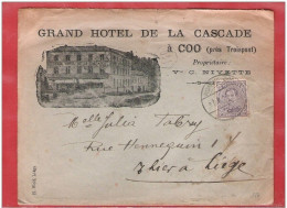 FORTUNE  : Cachet Allemand ROANNE COO 7 VIII 1920 Sur L Pub Hotel De La Cascade TROISPONT - Fortune Cancels (1919)