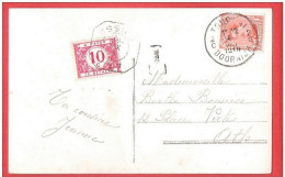 FORTUNE  : Cachet CAISSE De ATH Le 5 XII 19 Sur Timbre Taxe  TX27 - Au Départ De TOURNAI  DOORNIK  - Rare - Fortune Cancels (1919)