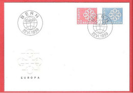 EUROPA CEPT Helvetia Suisse Obl BERNE 22 VI 1959 - 1959