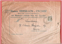 Cérès  TP 337  Sur Lettre Imprimé -  Pas Courant Bvd Adophe Max 163 Bruxelles 6 IX 1933 - 1932 Ceres E Mercurio