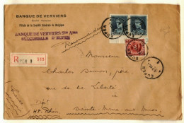 Canton De L'Est TP 320 (paire) + 317 KEPI Obl EUPEN 6 VII 1932 Vers Sainte Marie Aux Mines Sur L Double Port RECOMMANDE - 1931-1934 Képi