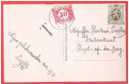 CP Fantaisie  Obl ALOST  30 XII 1930  Avec Timbre Taxe Obl  HEYST OP DEN BERG  1 I 1931  - 1er Jour De L'an ! - Portofreiheit