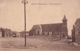 CP Ancienne MARCHE LEZ ECAUSSINES Place Communale  - Edit Lutte Stanga Genappe - Ecaussinnes