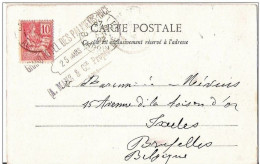 CP Nice  Le Casino, Place Masséna Au Dos Cachet Privé Du Grand Hôtel Des Palmiers - Nice, Le 25 Mars 1902 - A.Manz & Cie - Hôtellerie - Horeca